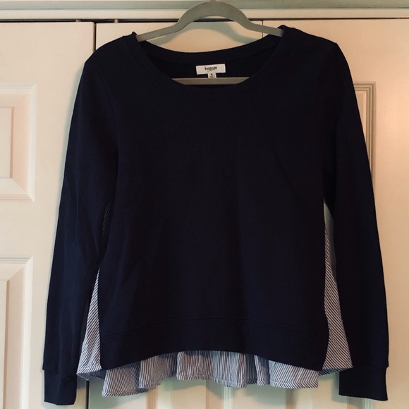 Kensie | Pinstriped Back | Pullover Sweatshirt - Picture 3 of 3